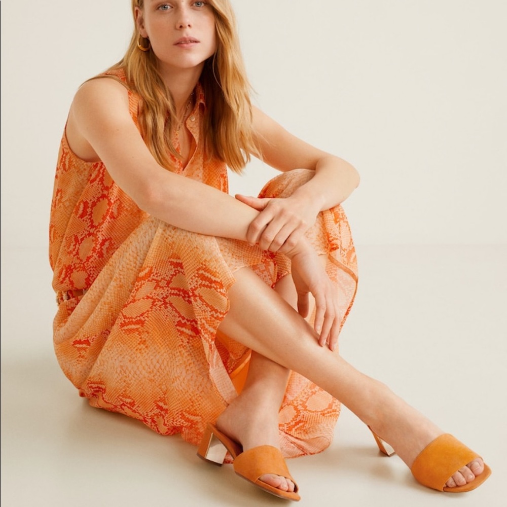 COPY - NWOT MANGO HEELED MULE